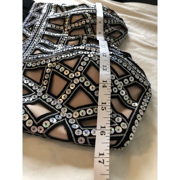 Vintage Blondie Nites Stacy Sklar Strapless Embellished Tulle Dress 7 y2k Prom - Picture 8 of 10